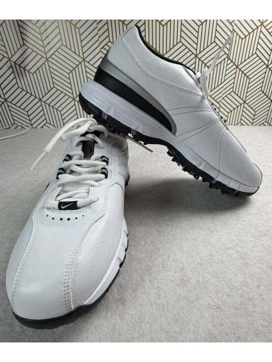 Nike Other - NIKE Power Channel TAC Golf Shoe Mens Size 8.5W EE Soft Spike Black White Black